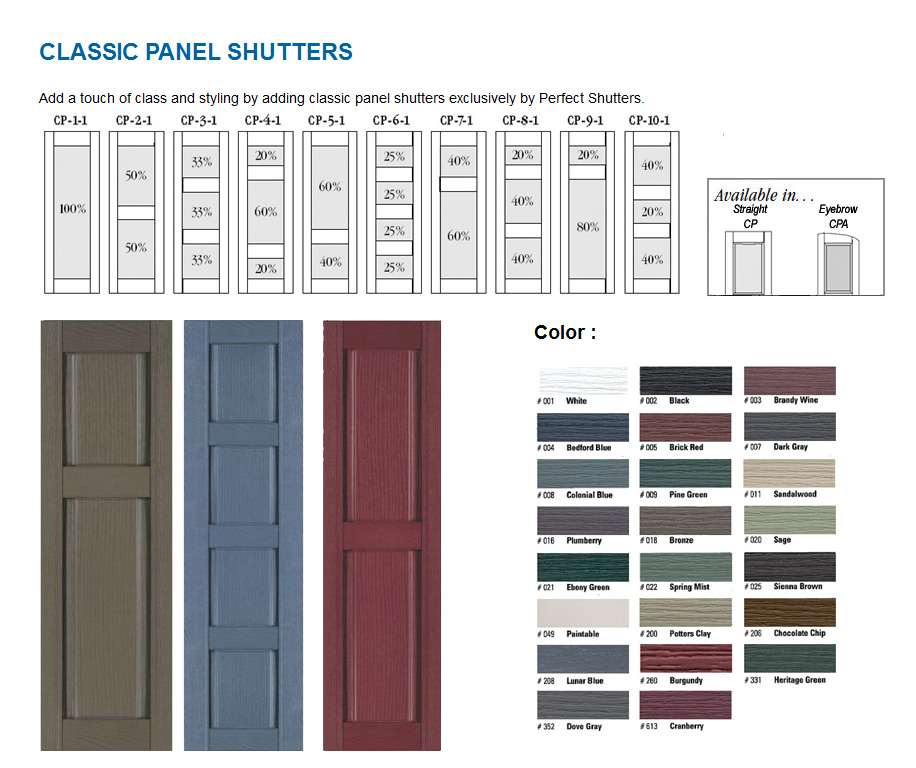 What are outside vinyl shutters?